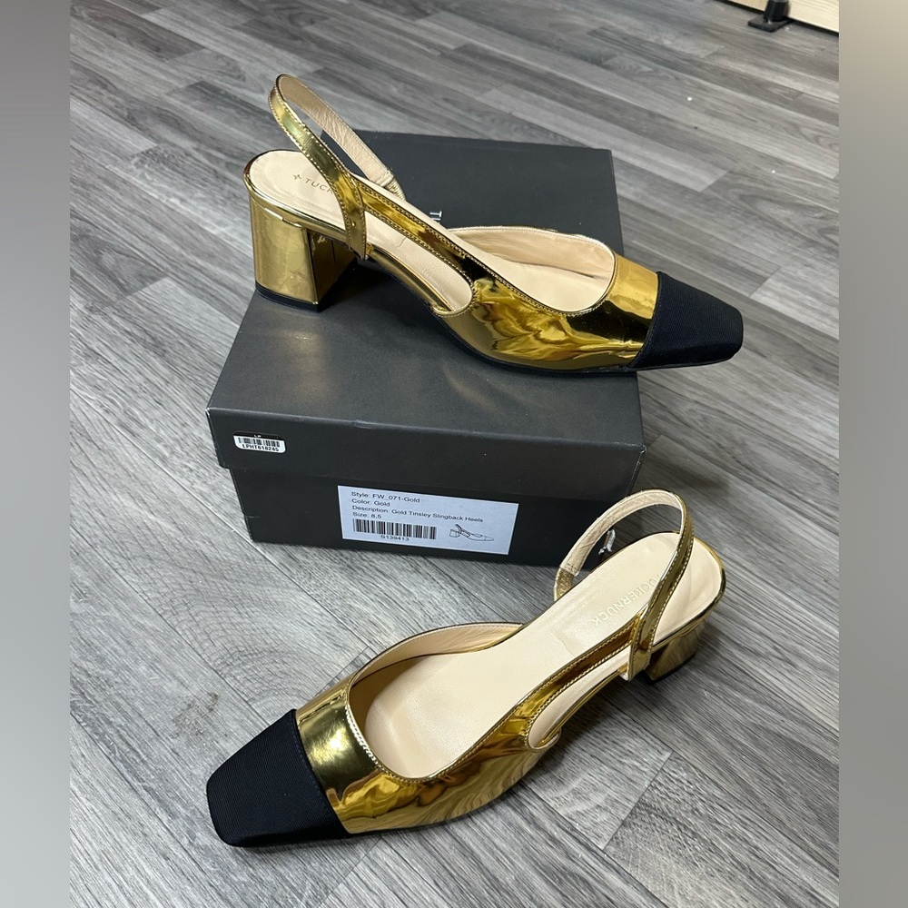 Tuckernuck Tinsley Slingback Heel Gold 8.5